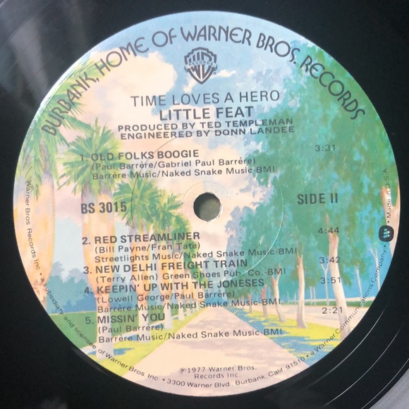 Little Feat Time Loves A Hero Vinyl Lp '77 - Picture 5 of 7